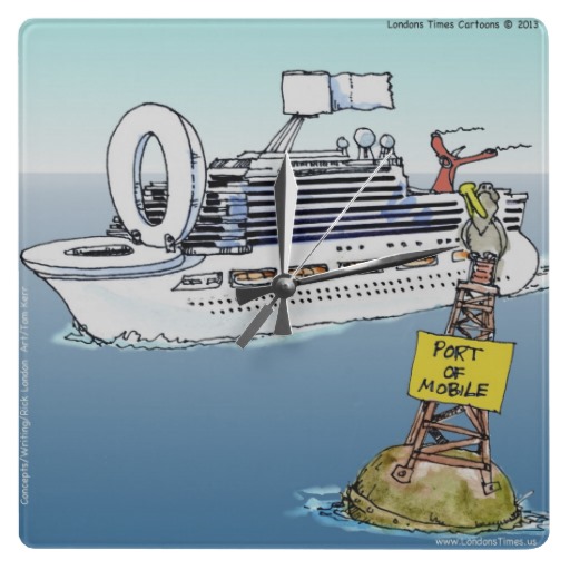 Angry Passenger Cruise Ship Dartboard - Clock